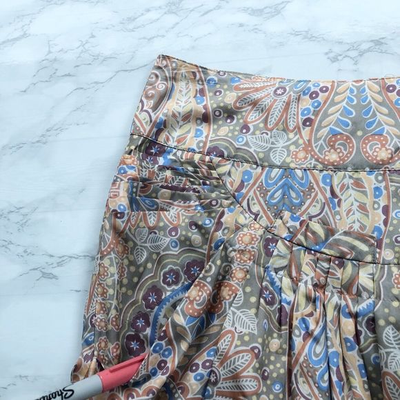 See by Chloe Womens 8 Silk Mini Skirt Multicolor Back Zipper Front Pockets - Picture 6 of 9